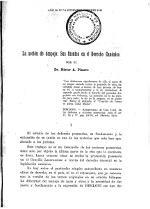 ·. La acción de despojo: Sus fueutes en el De.recho Canónico