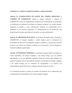 CAPÍTULO V. OTRAS CLASIFICACIONES Y ASIGNACIONES