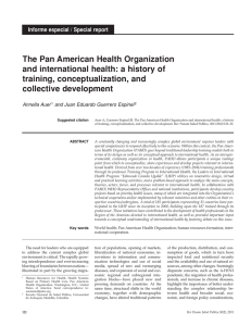 The Pan American Health Organization and international health: a