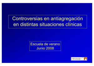 Controversias en antiagregación en distintas situaciones clínicas