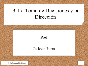 3. La Toma de Decisiones
