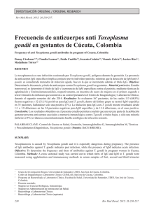 Frecuencia de anticuerpos anti Toxoplasma gondii en gestantes de