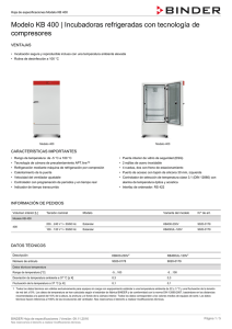 Modelo KB 400 | Incubadoras refrigeradas con tecnología