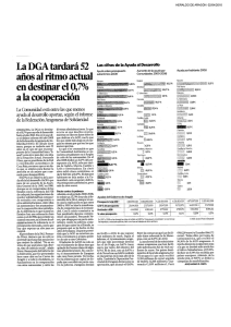 La DGA tardará 52 años al ritmo actual en destinar el 0,7%