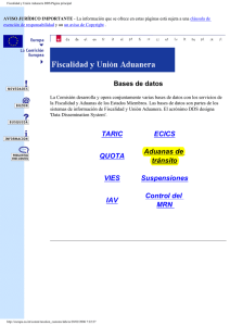 ejemplo del funcionamiento de la web de Aduanas