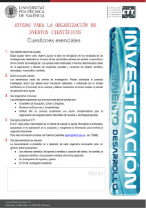 Cuestiones esenciales - UPV Universitat Politècnica de València