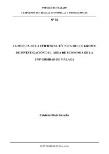 Nº 32 LA MEDIDA DE LA EFICIENCIA TÉCNICA DE LOS GRUPOS