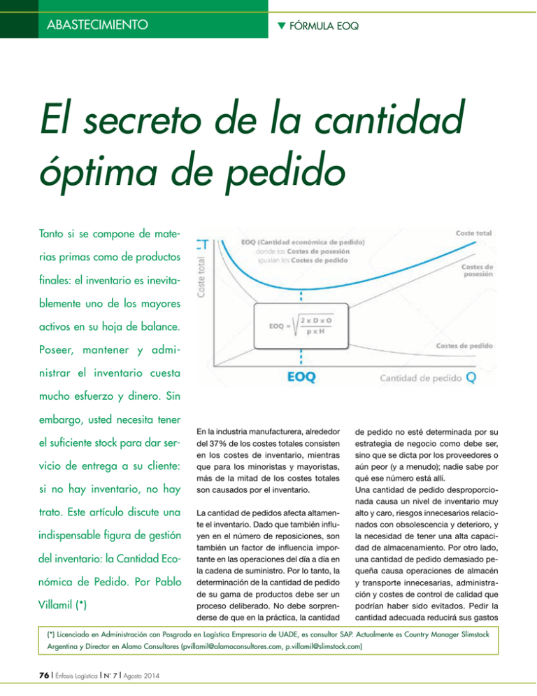 El secreto de la cantidad óptima de pedido