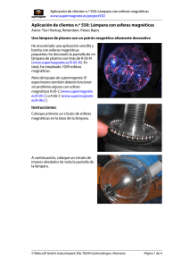 Aplicación de clientes n.º 550: Lámpara con esferas magnéticas