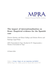 The impact of internationalization on firms: Empirical evidence for