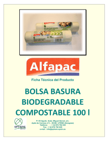 BOLSA BASURA BIODEGRADABLE COMPOSTABLE 100 l