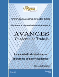 La sociedad individualista y el liberalismo político y económico