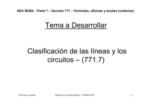 Tema a Desarrollar Clasificación de las líneas y los circuitos – (771.7)