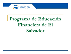 Ahorro y Certidumbre Financiera - Programa de Educación Financiera