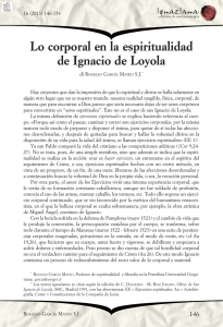 Lo corporal en la espiritualidad de Ignacio de Loyola