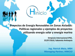 Proyectos de Energía Renovables en Zonas Aisladas: Políticas