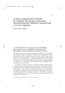 16. La nueva organización territorial de Cataluña: previsiones