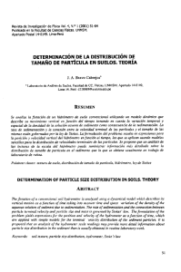 tamano de particula en suelos. teoria