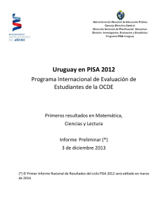 Uruguay en PISA 2012 - Administración Nacional de Educación