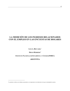 la medición de los ingresos relacionados con el empleo en las