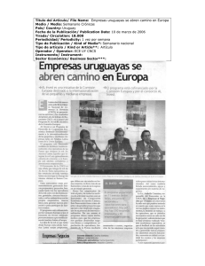 Título del Artículo/ File Name: Empresas uruguayas se abren