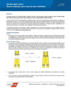 EN ISO 20471:2013 Nuevo estándar para ropa de alta visibilidad