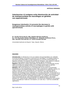 Interleucina-12 exógena evita disminución de actividad de