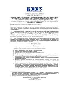 comisión clasificadora de riesgo secretaría administrativa deroga