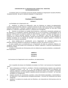 CONVENCION DE LA ORGANIZACION CONSULTIVA MARITIMA