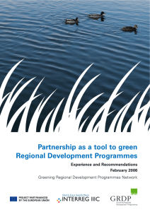Partnership as a tool to green programmes