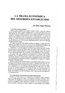 La trama económica del desorden establecido