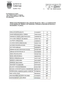 24/06/2016 Resultat provisional exercici borsa de treball