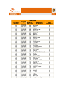 CHIHUAHUA CLAVE DE ENTIDAD NOMBRE DE ENTIDAD CLAVE