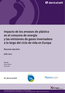 Impacto de los envases de plástico en el consumo de energía