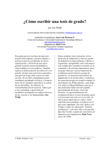 ¿Cómo escribir una tesis de grado? - Cinvestav