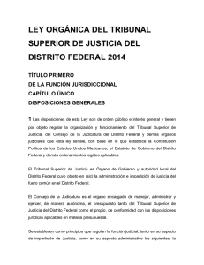 ley orgánica del tribunal superior de justicia del distrito federal 2014