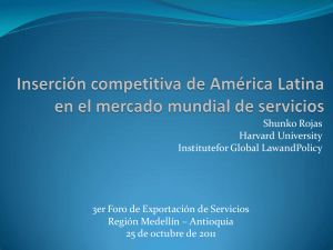 Inserción competitiva de América Latina en el mercado mundial de