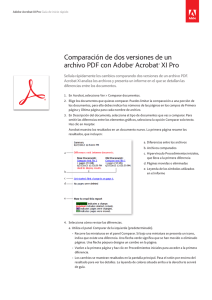 Comparación de dos versiones de un archivo PDF con Adobe