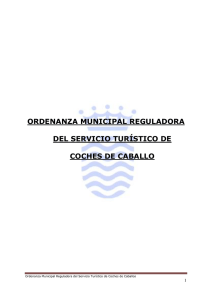 Ordenanza Reguladora del Servicio Turístico de Coches de Caballos