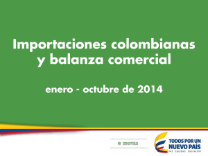 Informe de importaciones a octubre de 2014