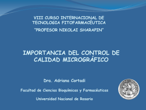 Diapositiva 1 - Facultad de Ciencias Bioquímicas y Farmacéuticas