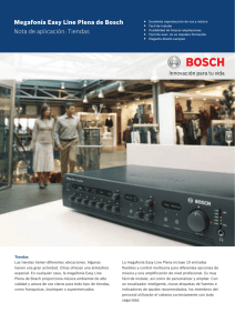 Megafonía Easy Line Plena de Bosch Nota de aplicación: Tiendas