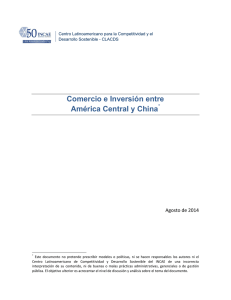 Comercio e Inversión entre América Central y China