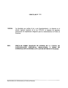 Circular N&deg; 1503 - Superintendencia de Pensiones