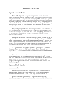 Capítulo 3. Medidas de Dispersión. Puntuaciones Típicas.