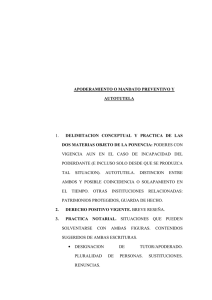 apoderamiento o mandato preventivo y autotutela 1. delimitacion