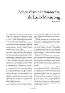 Sobre Extrañas sustancias, de Lazlo Moussong