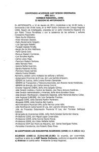 COMPENDIO ACUERDOS 448a SESION ORDINARIA ANO 2011