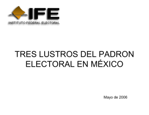 Tres Lustros del Padrón Electoral en México