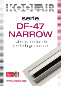 Toberas lineales de medio-largo alcance – DF 47 NARROW